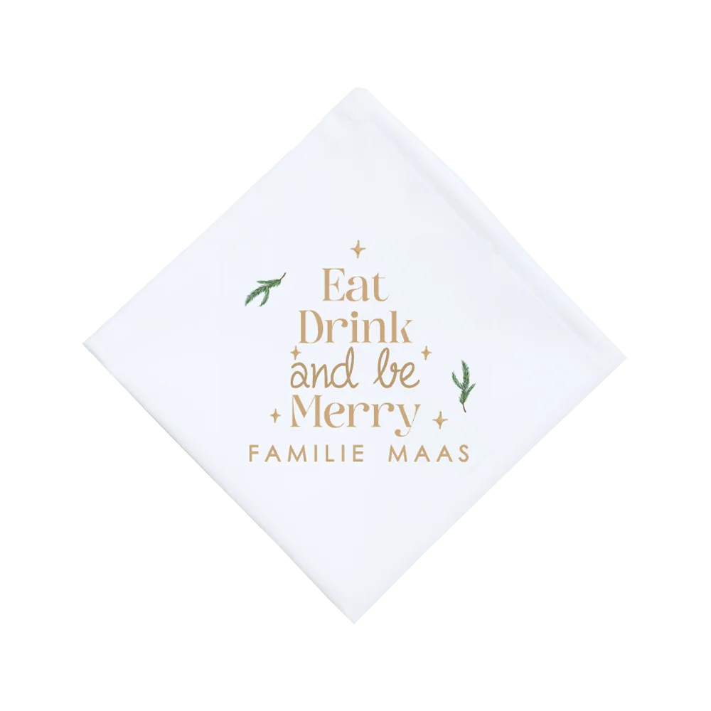 Gepersonaliseerde servet kerst