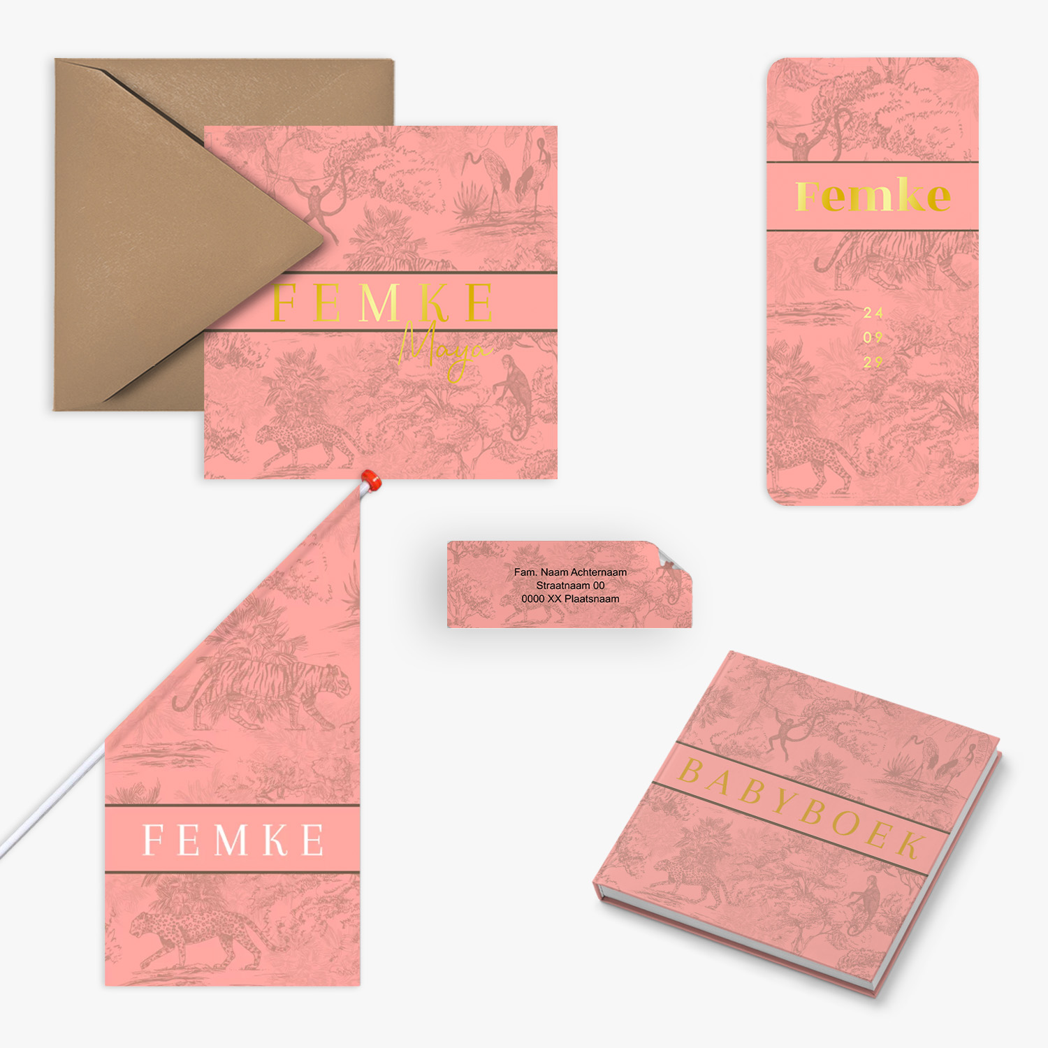 doorlink geboortekaartjes set esther vedder