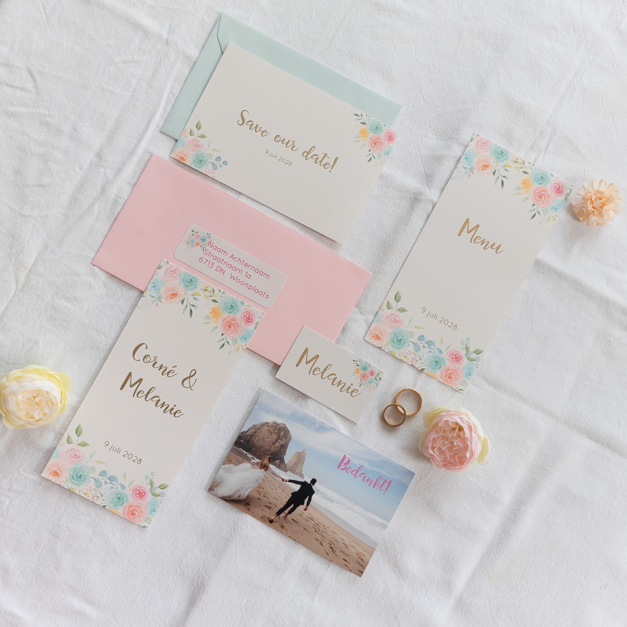 Spring is in the air trouw huisstijl