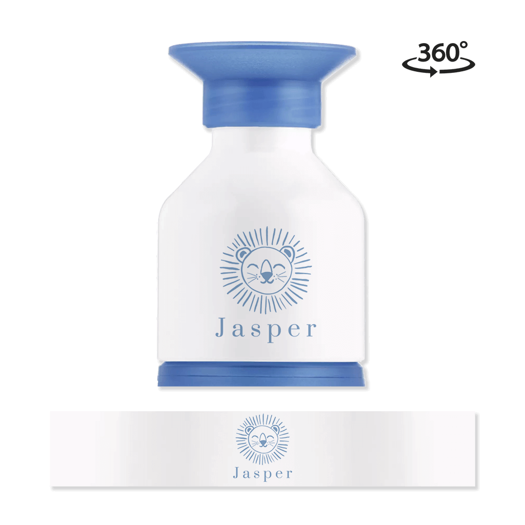 Dopper drinkfles met lijntekening leeuw en naam