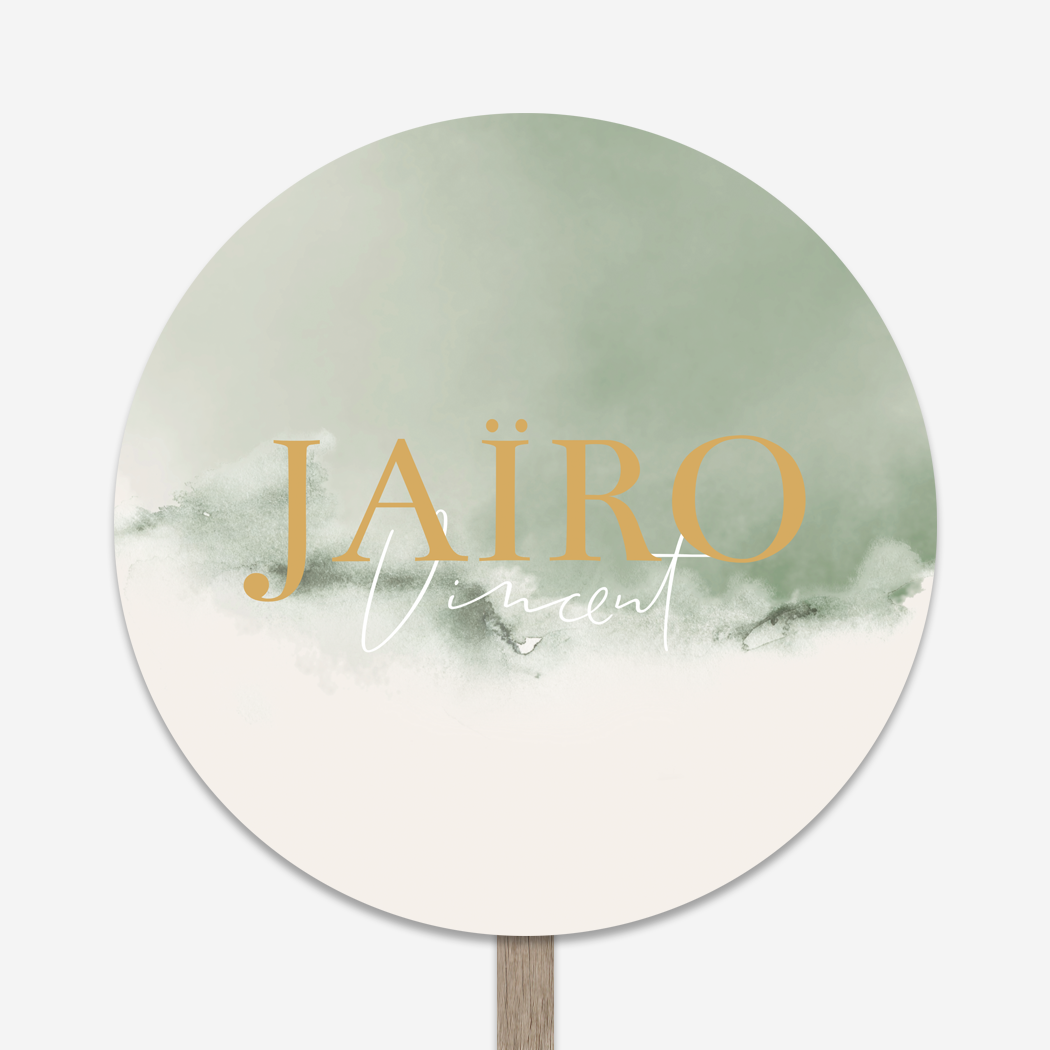 Tuinbord Rond Dromerig Groen Gewolkt