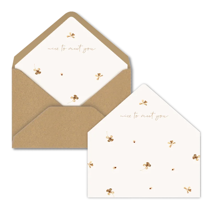 Inlay envelop met gedroogde bloemen | voor envelop 12 x 18 cm