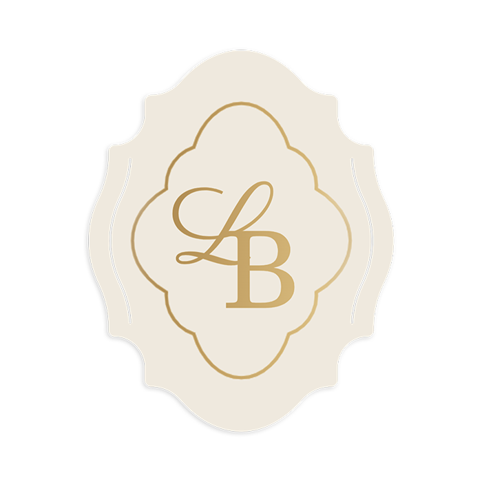 Klassiek labeltje beige met logo