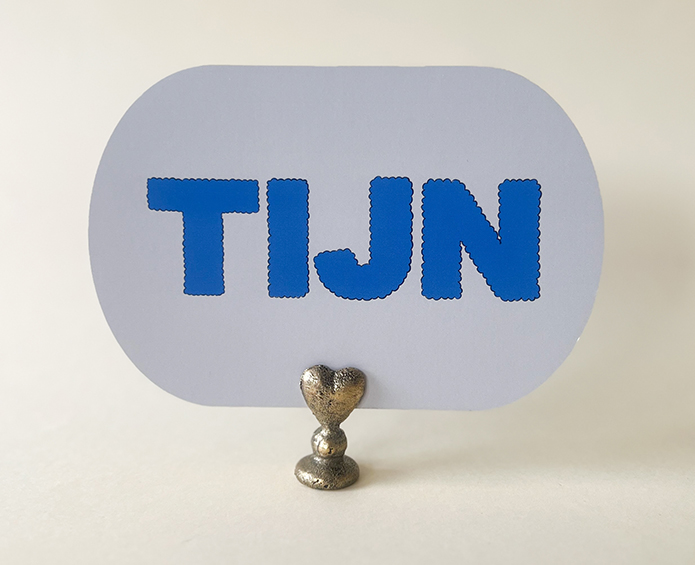 Geboortekaartje Stans Ovaal Bolletjes letters Tijn