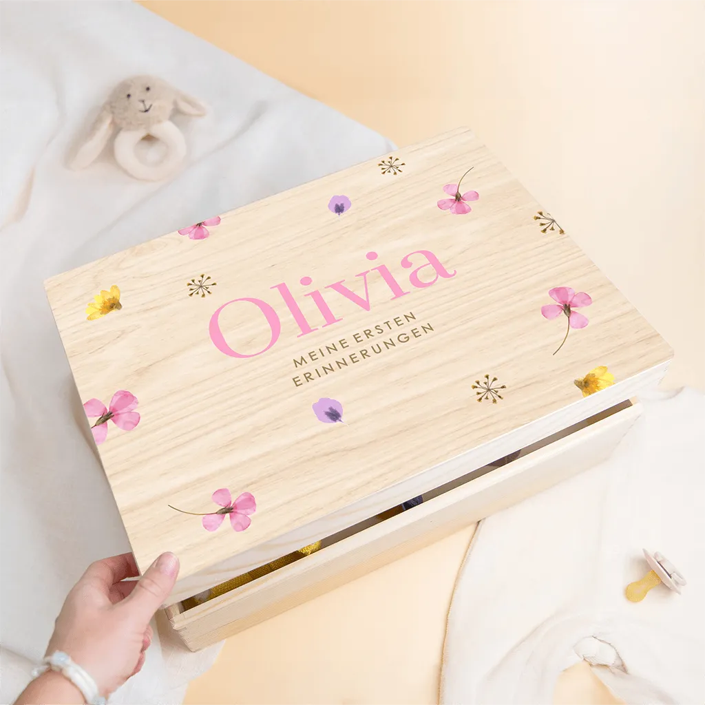 Babybox zum Sammeln von Erinnerungen der ersten Lebensjahre