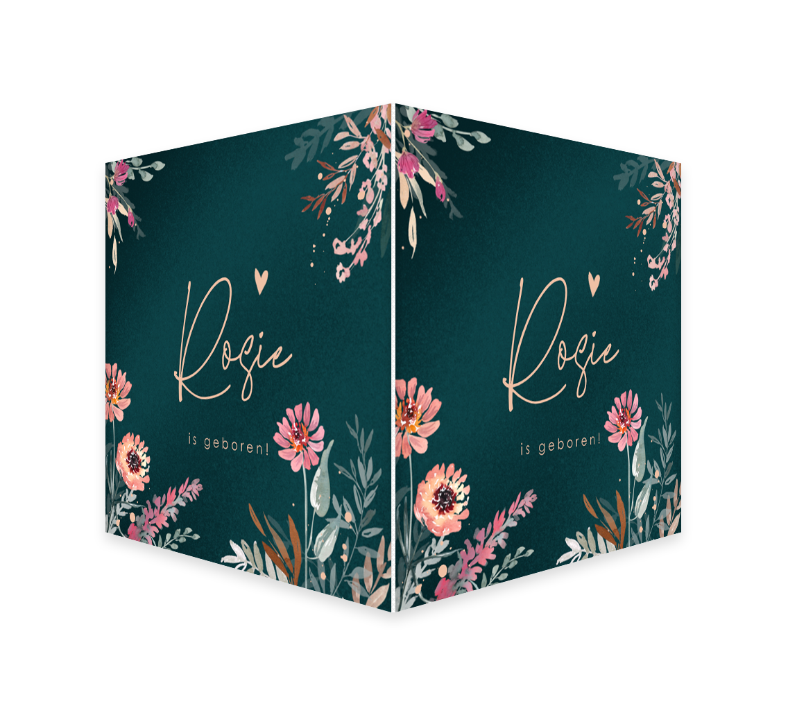 Romantisch raambord meisje met bloemen