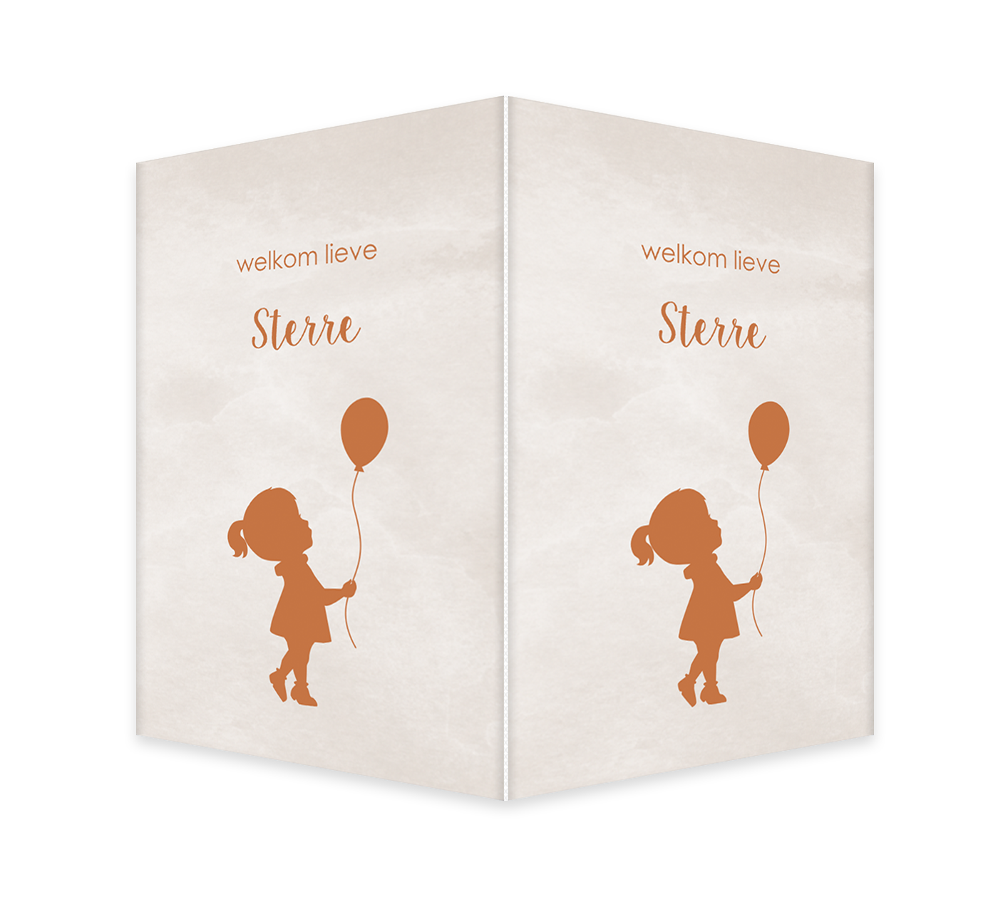 Raambord meisje met silhouetje en watercolour