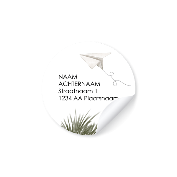 Ronde adresstickers met icoontje