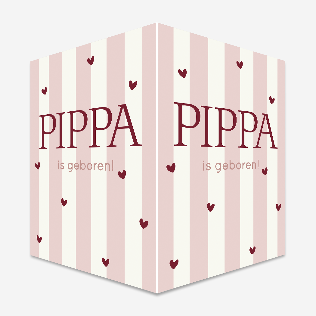 Geboortebord meisje gestreept