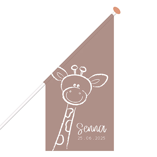 Hippe geboortevlag giraffe