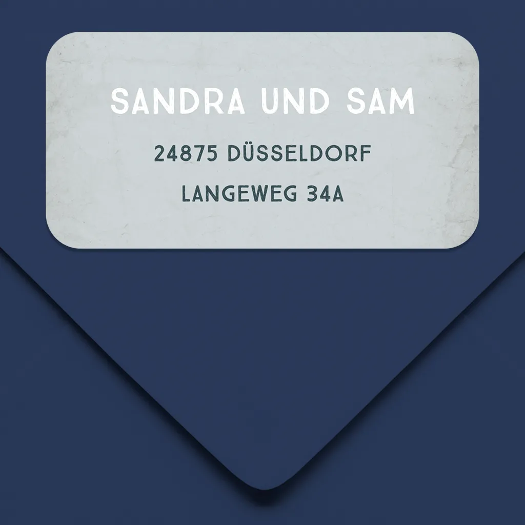 Absenderaufkleber zum Geburtstag in Grau 50x25 mm 14 Stück