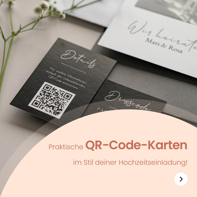 Promo QR-Code Karten Hochzeit