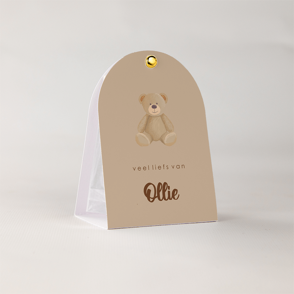 Doopsuiker snoepzakje met teddybeer