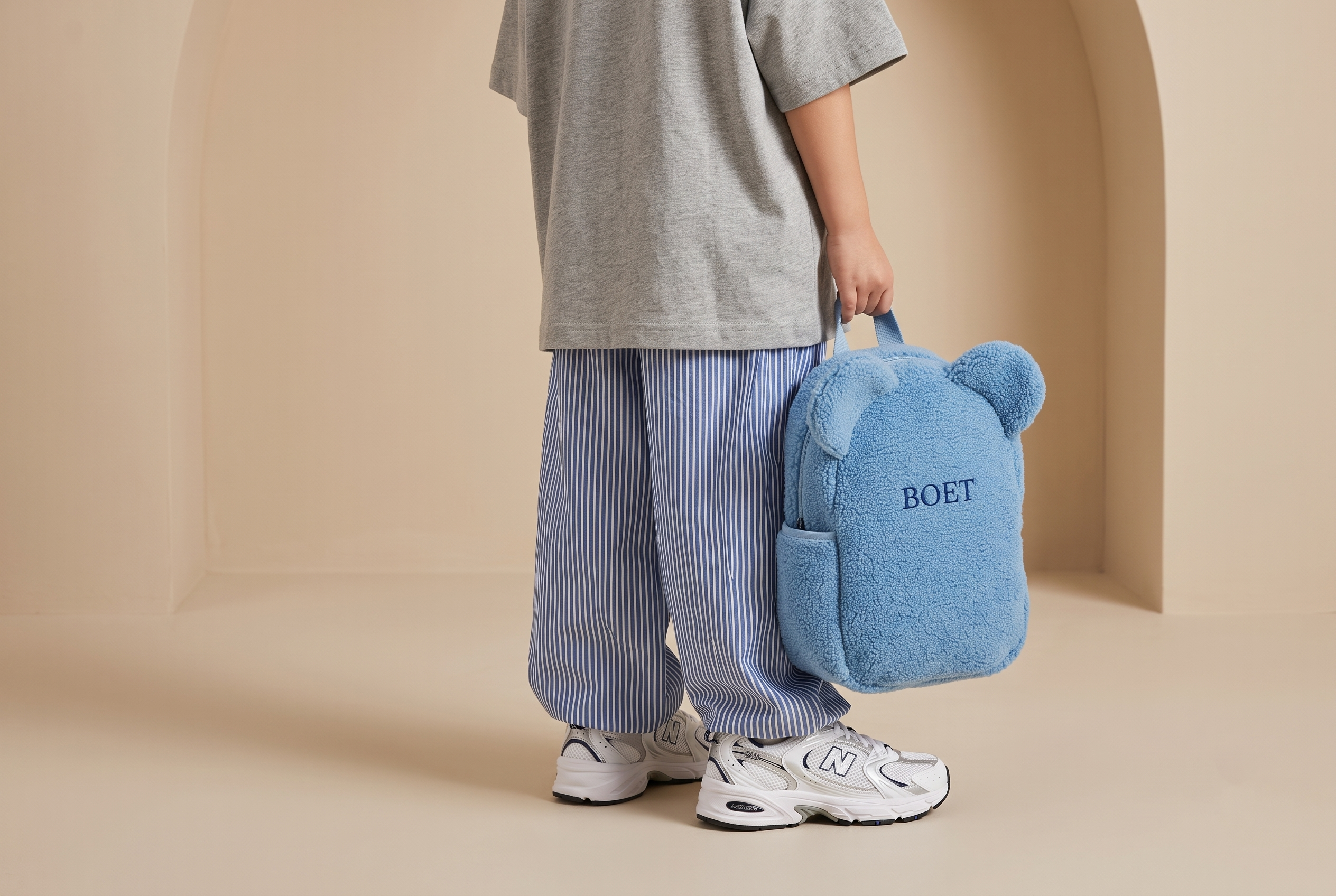 Teddy Rugzak met oortjes blauw 