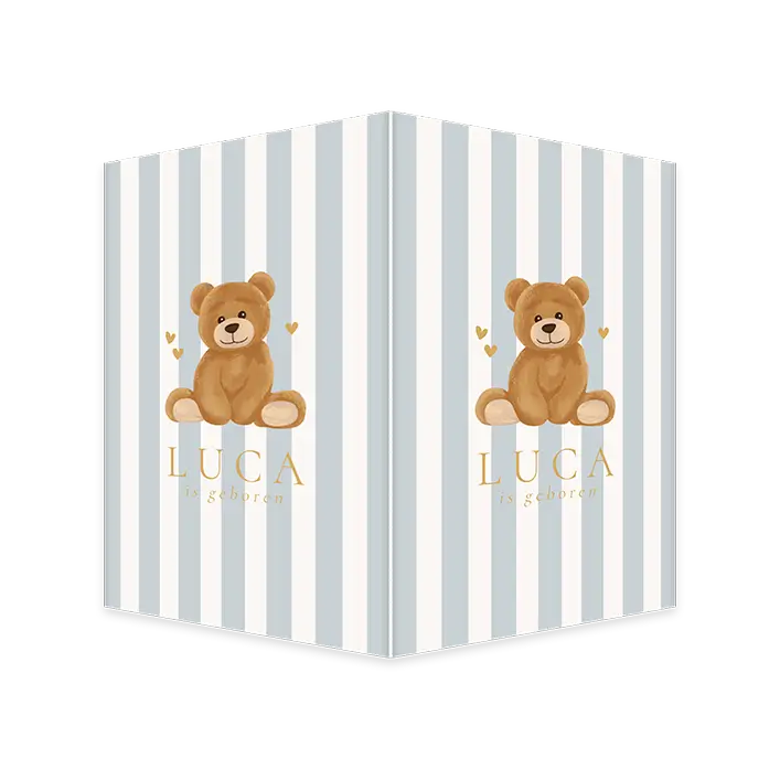 Raambord met strepen en lief beertje