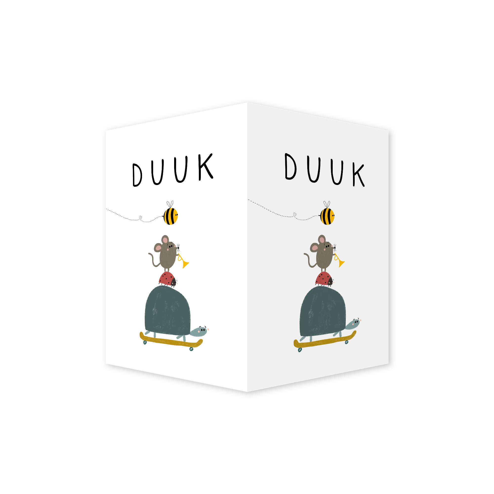 Raambord dubbel dieren stapel skateboard