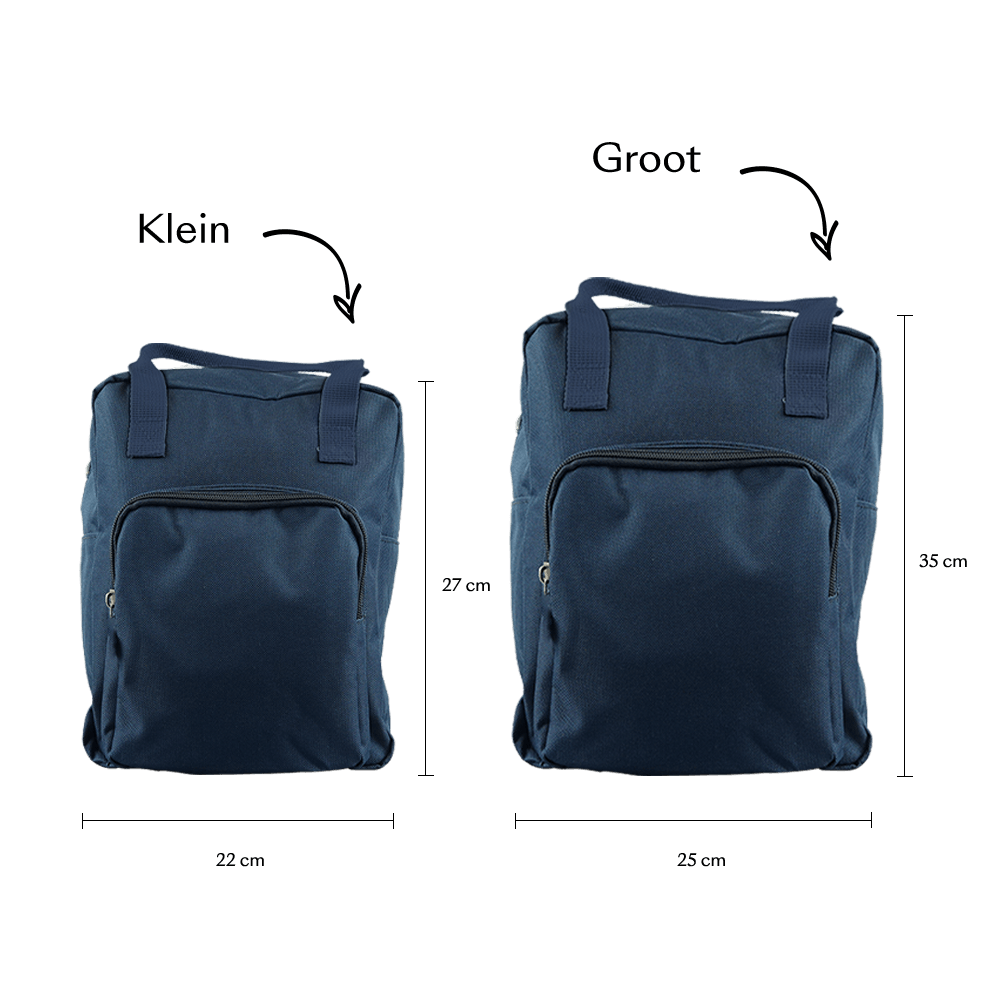 Rugzak Classic met naam en bloemetjes