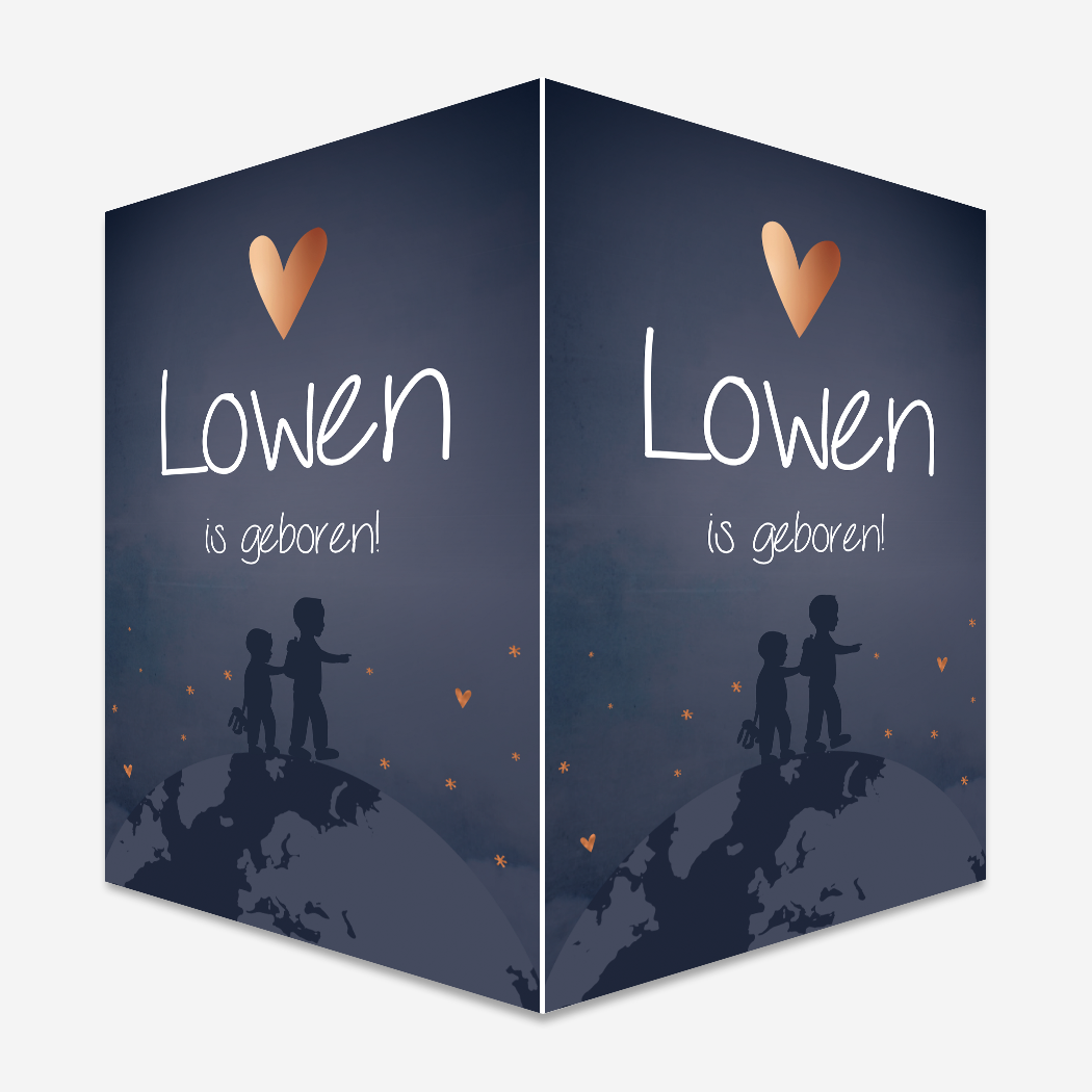 Raambord Wereldbol Boertjes Blauw Illustratie