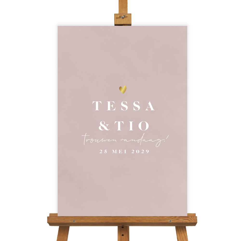 Welkomstbord oudroze | Forever in Blush