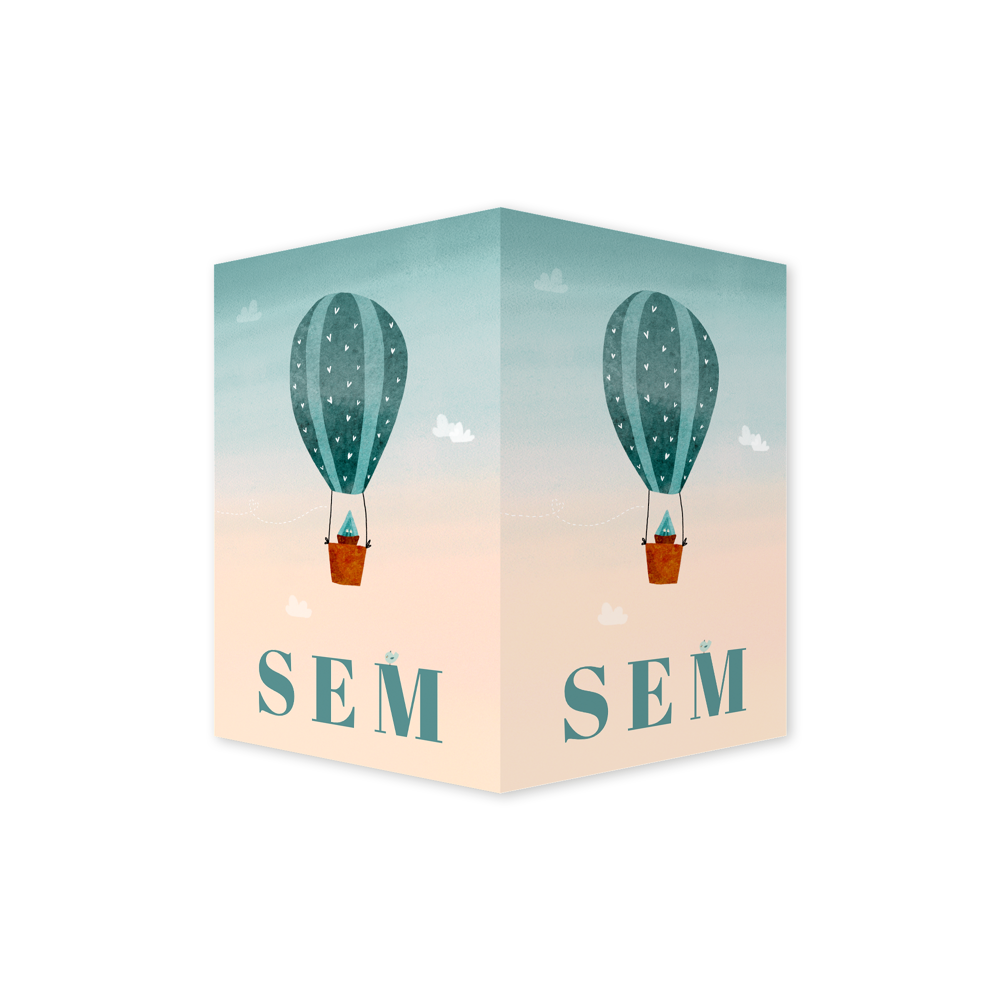 Raambord waterverf luchtballon wiegje