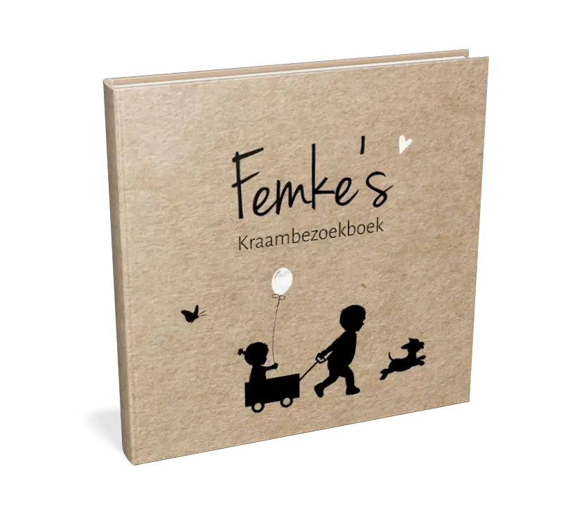 Kraftlook kraambezoekboek broer en zusje - met invulpagina's