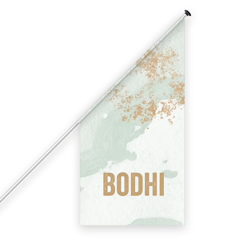 Geboortevlag met mintgroene watercolour