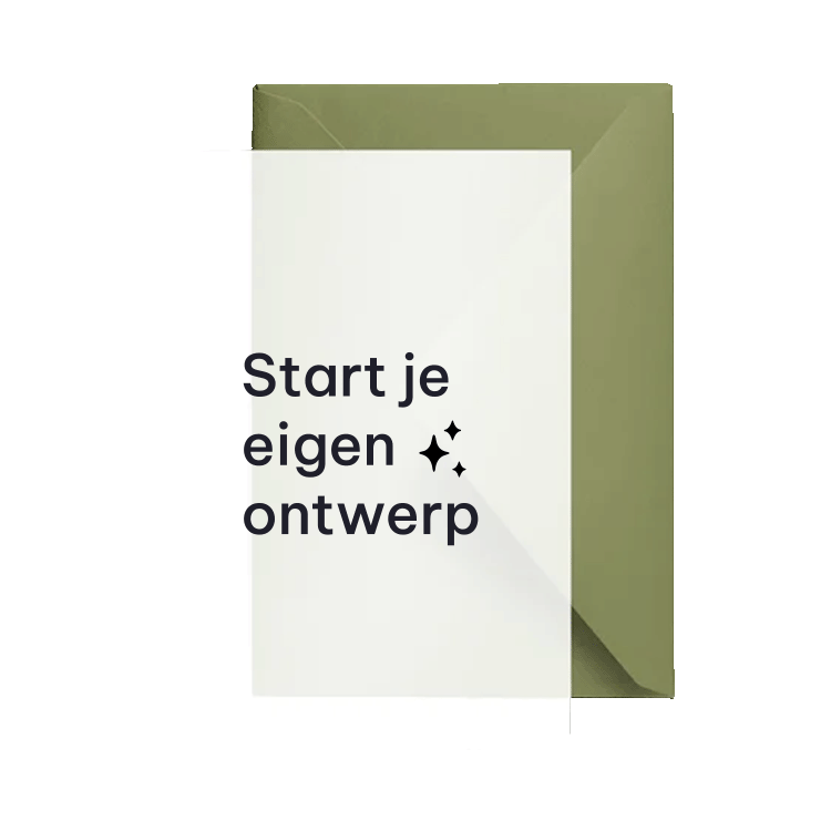 Geboortekaartje zelf maken kalkpapier | staand enkel