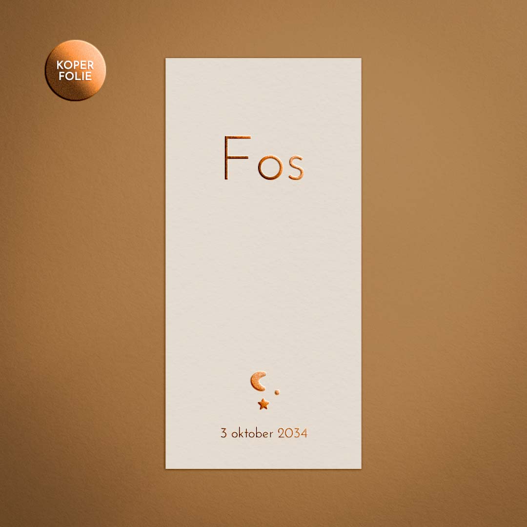 Minimalistisch geboortekaartje voor een jongen