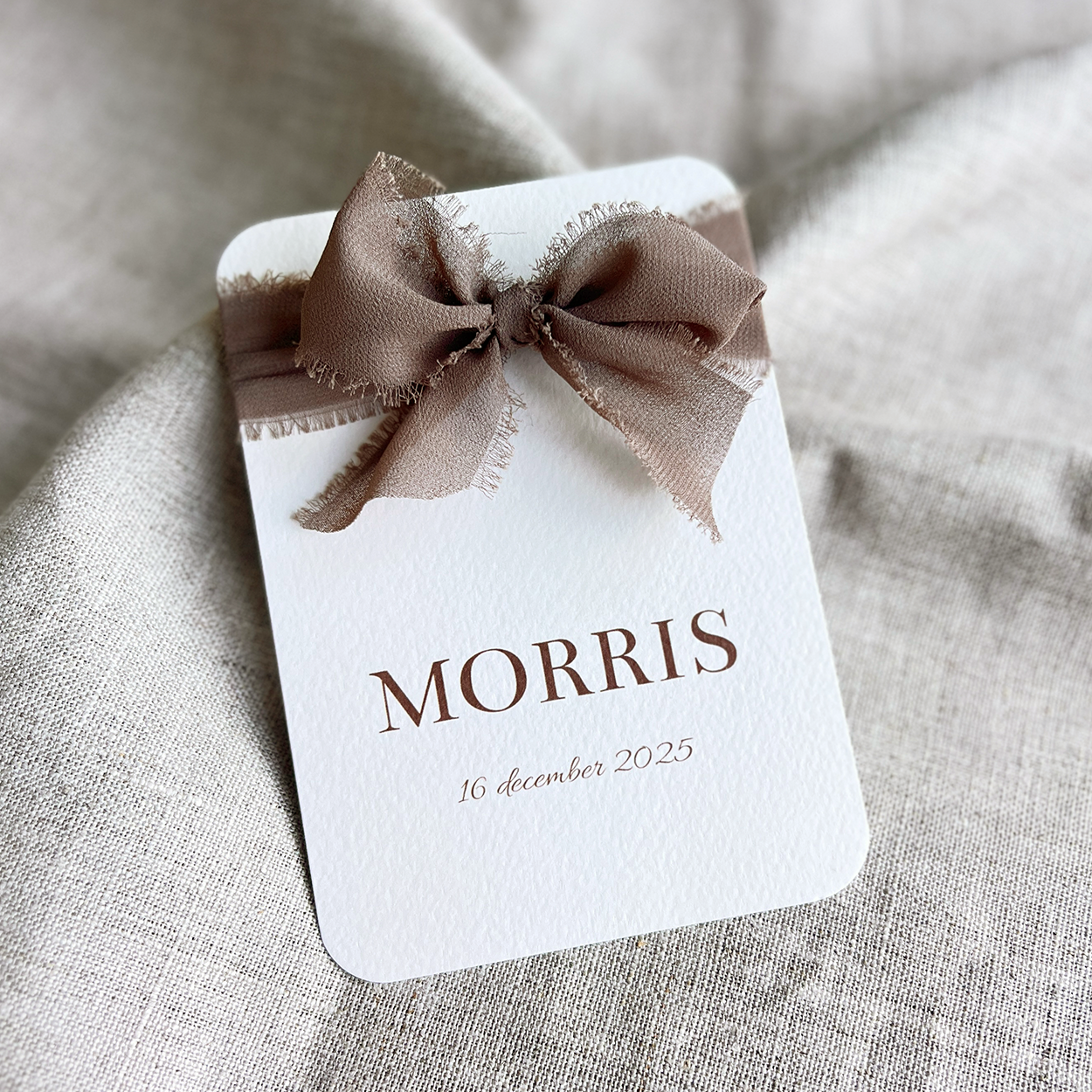 Geboortekaart Jongen Lint Klassiek