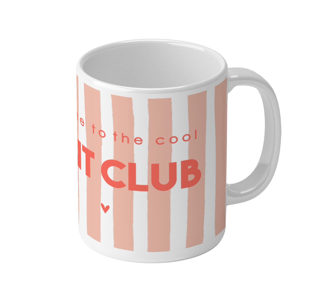 Zwangerschapsaankondiging mok met strepen 'aunt club'