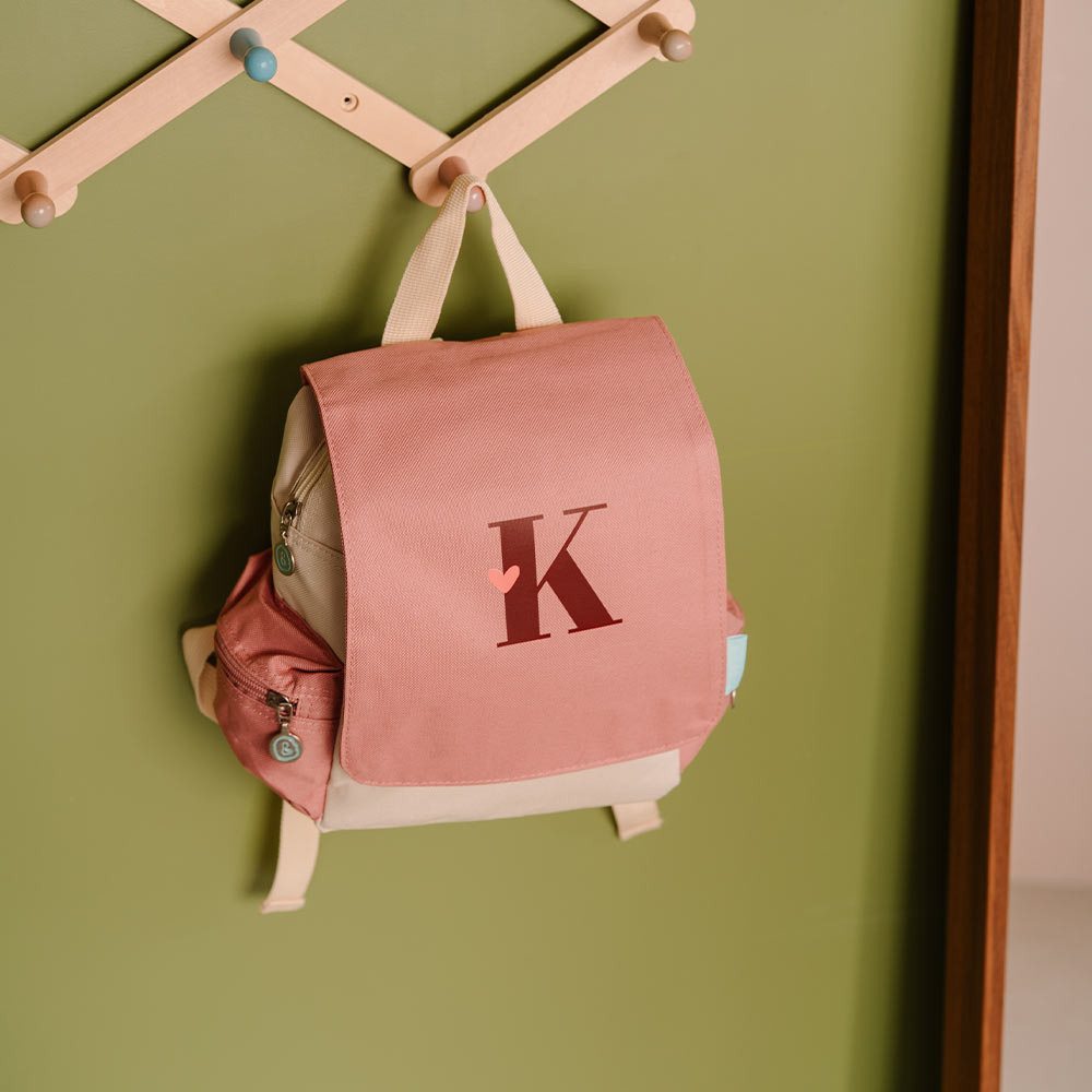 Rugzak Adventure met initiaal en hartje