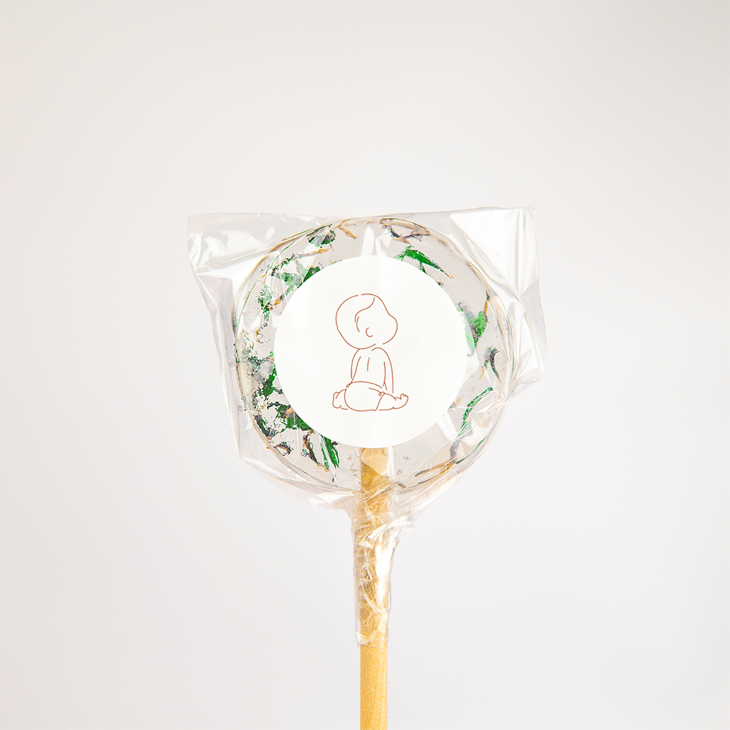 Sticker met lijntekening van een baby