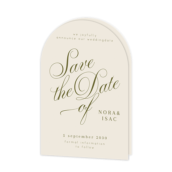 Vintage Save the Date met foto