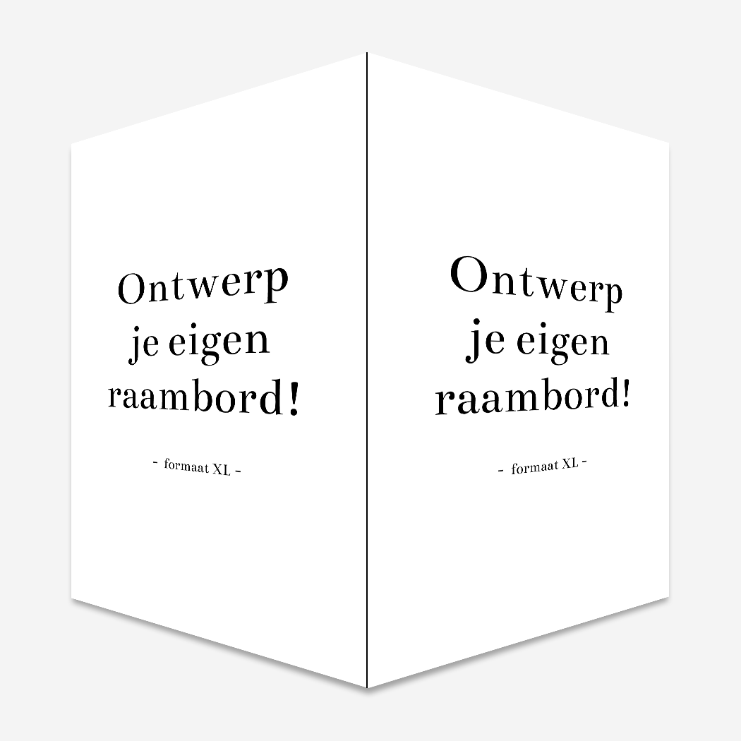 Raambord XL Eigen Ontwerp Blanco