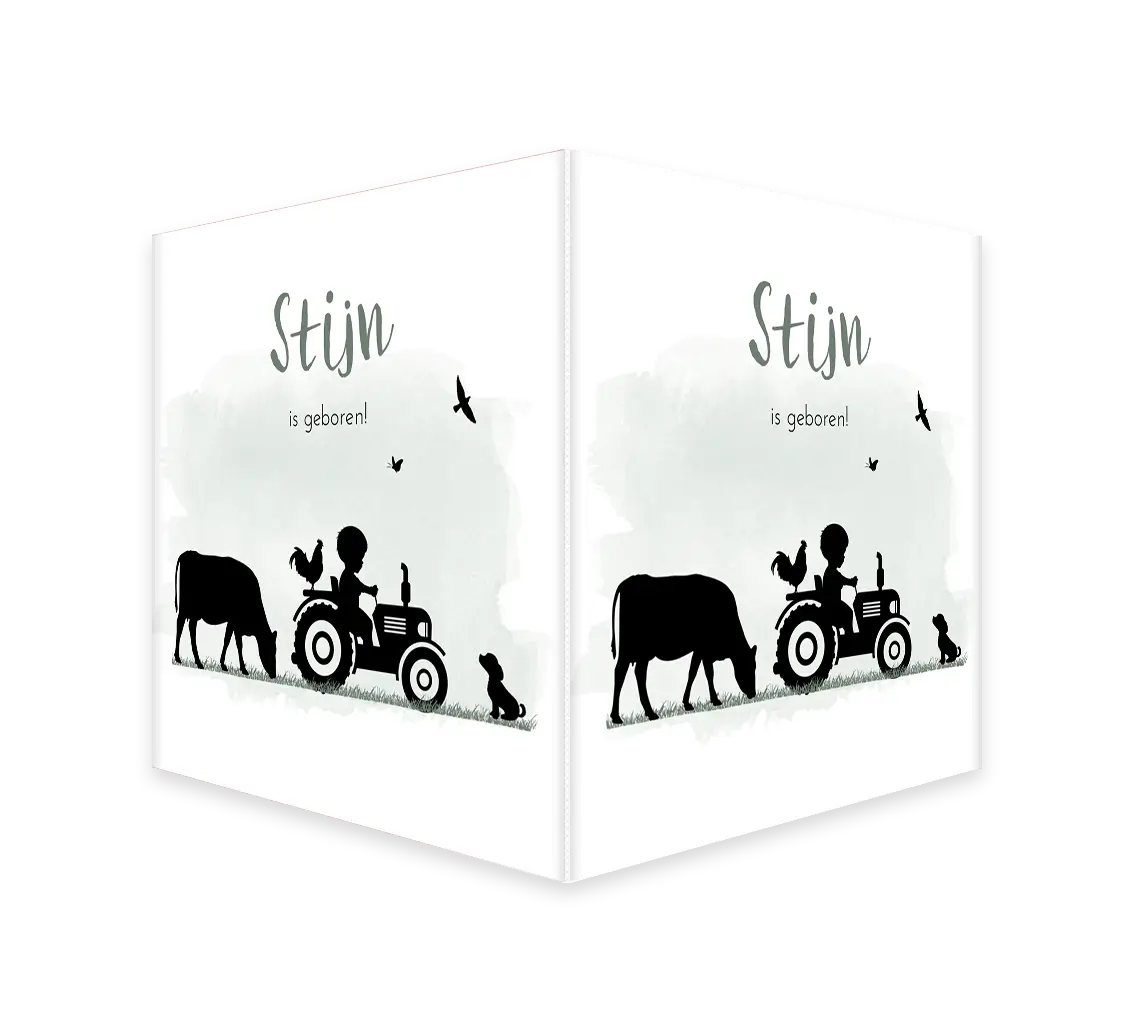 Avontuurlijk geboortebord met watercolour en silhouetjes