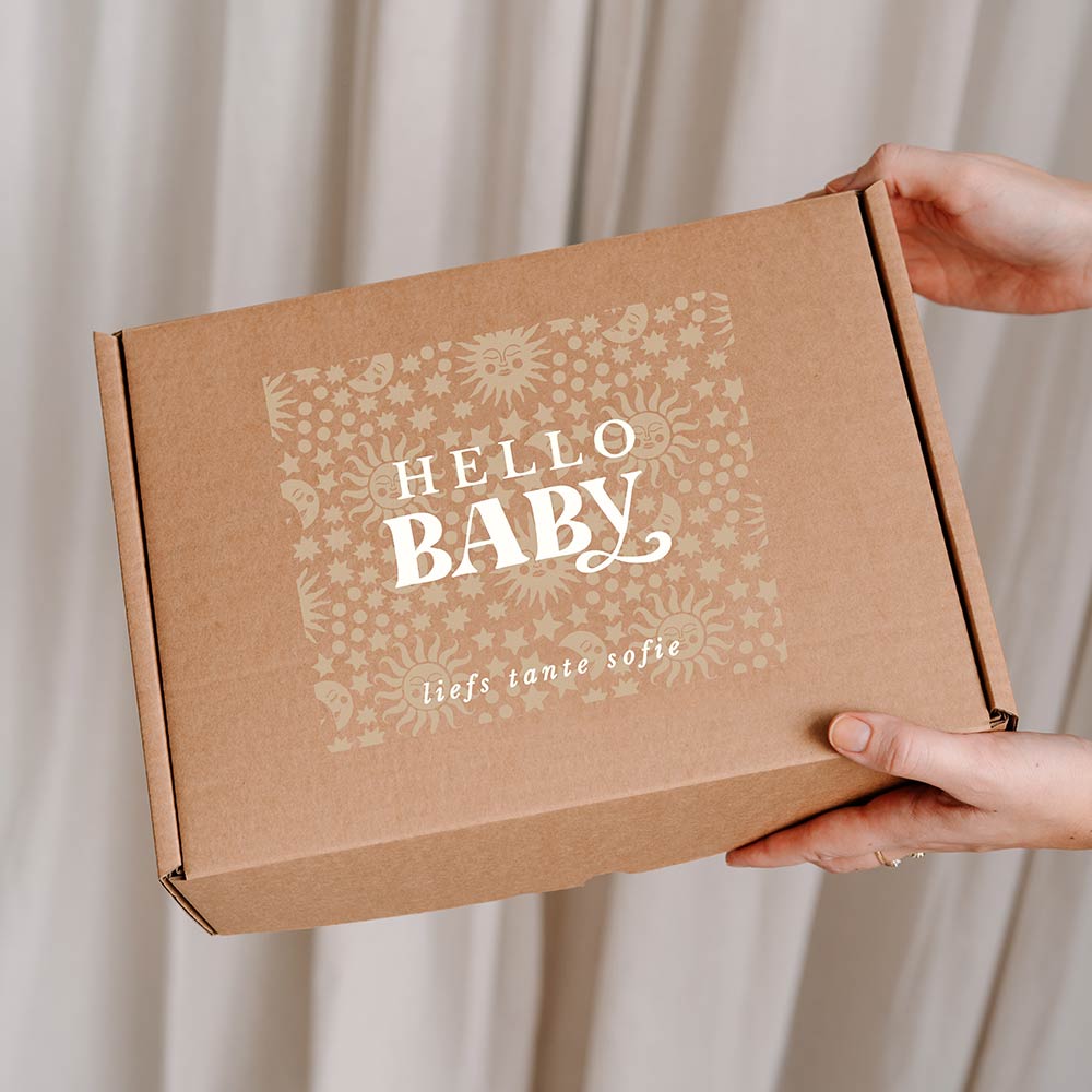 Speelse cadeaudoos met zonnetjes en sterren