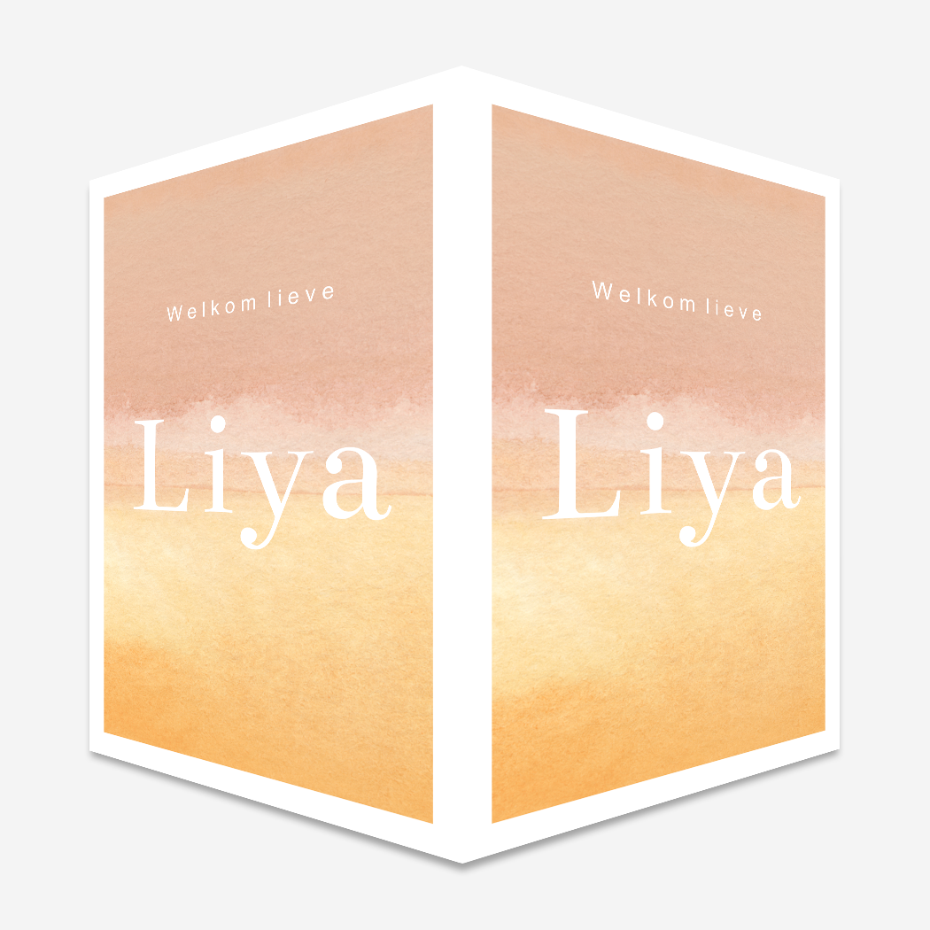 Geboortebord Wateverf Klassiek Zomers