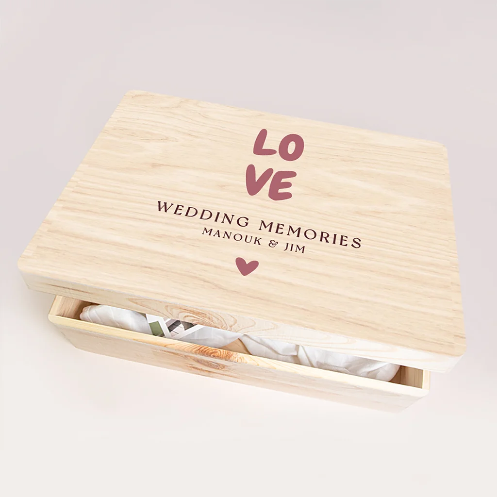 Memorybox huwelijk met quote 'Love'