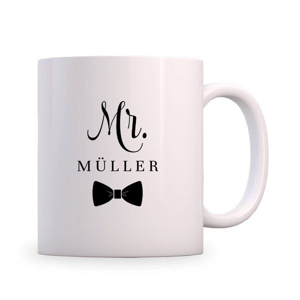 Personalisierte Tasse Mr, Hochzeitsgeschenk