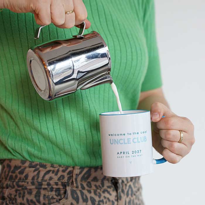 Tasse mit Schwangerschaftsankündigung für den Onkel