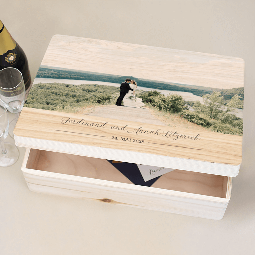 Schicke Erinnerungsbox mit Foto