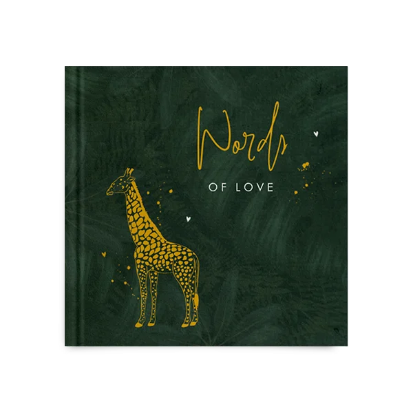 Kraambezoekboek stoer met giraffe