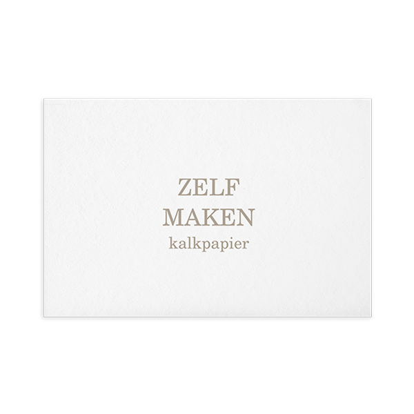 Kaart van kalkpapier zelf maken - liggend