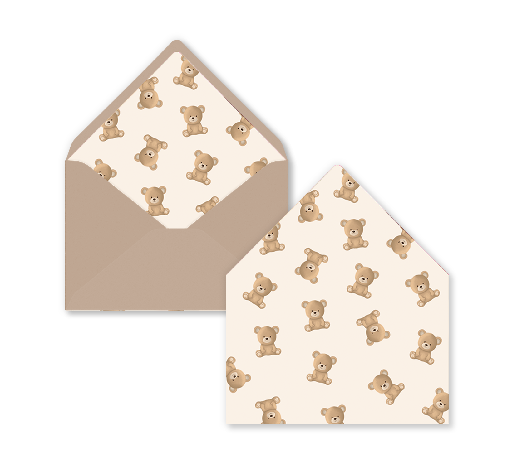 Envelop inlay met teddybeertjes voor 12 x 18 cm envelop