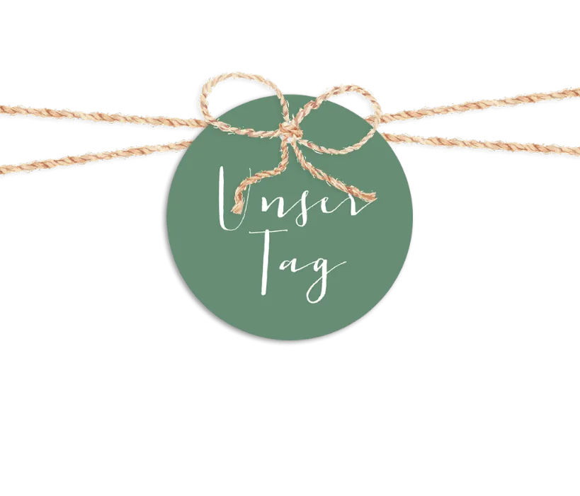 Anhänger rund grün 16 Stück