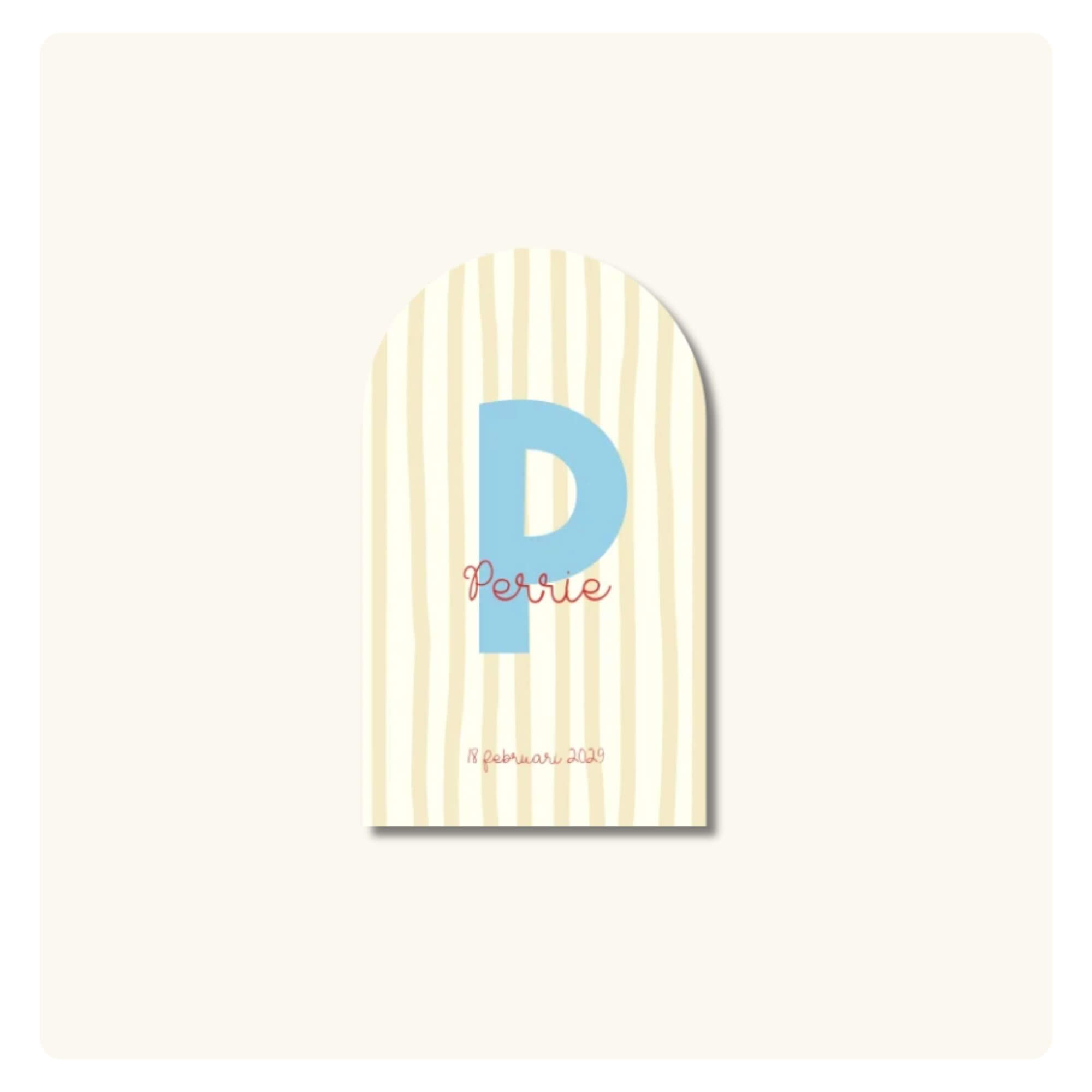 Boogkaart | Enkel Letter