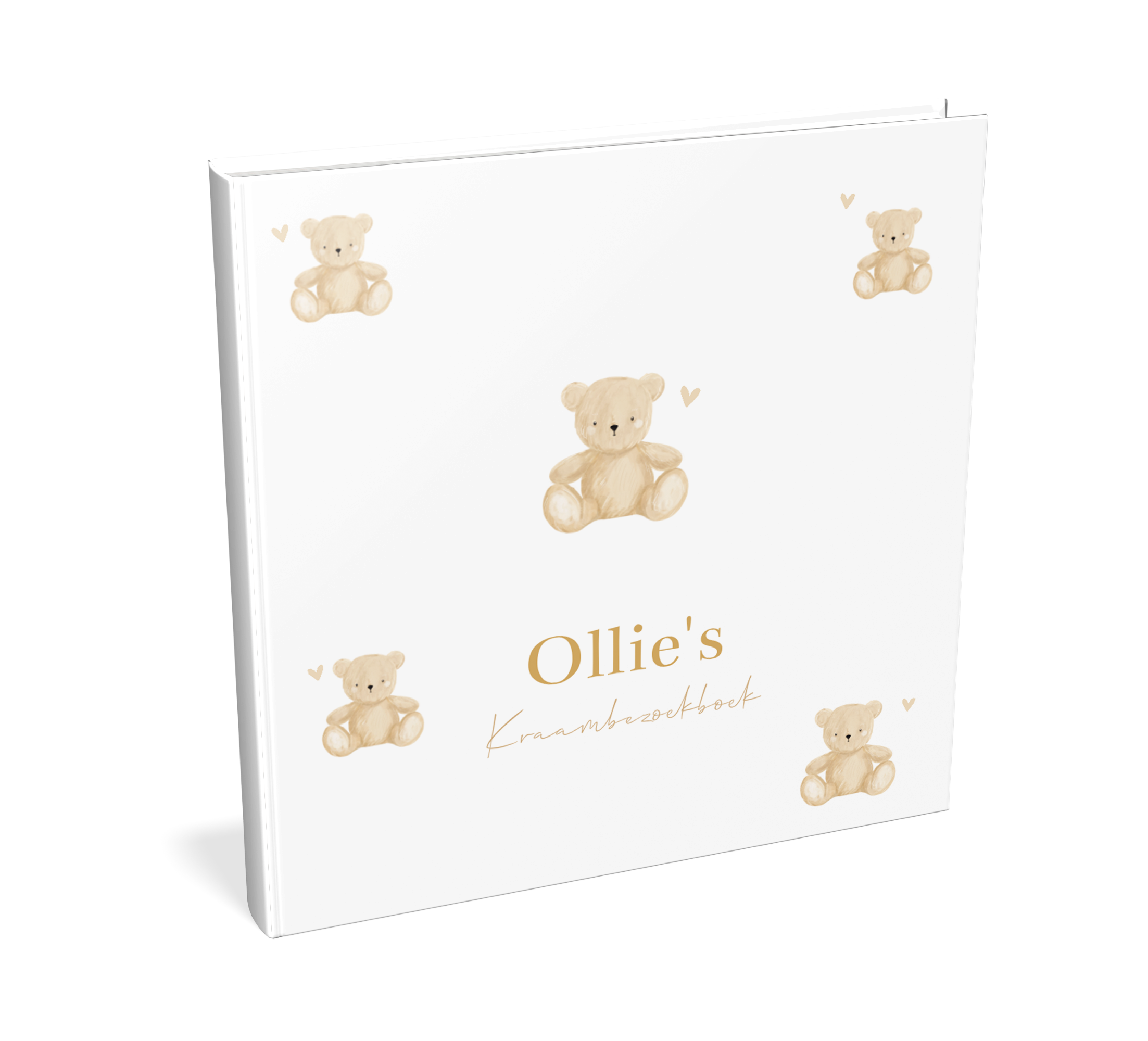 Kraambezoekboek met teddybeertjes
