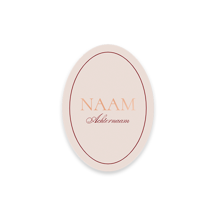 Vintage naamkaartjes ovaal