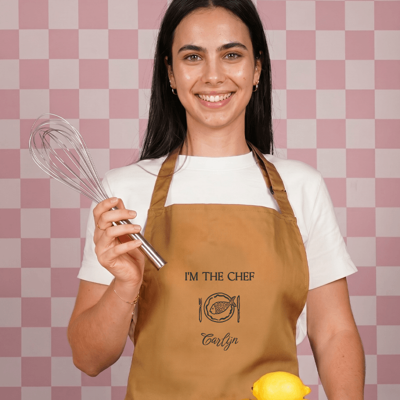 Gepersonaliseerde kookschort voor chef