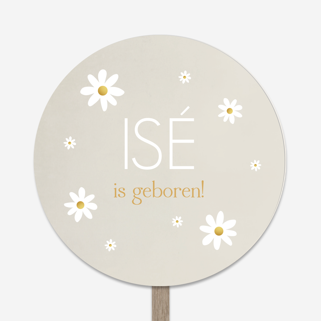 Tuinbord Rond Madeliefjes Bloemetjes